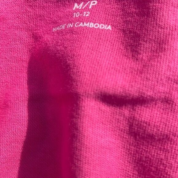 Land’s End 3/4 sleeve V neck top Tangerine ombré pink cotton Medium Petite - Picture 7 of 11